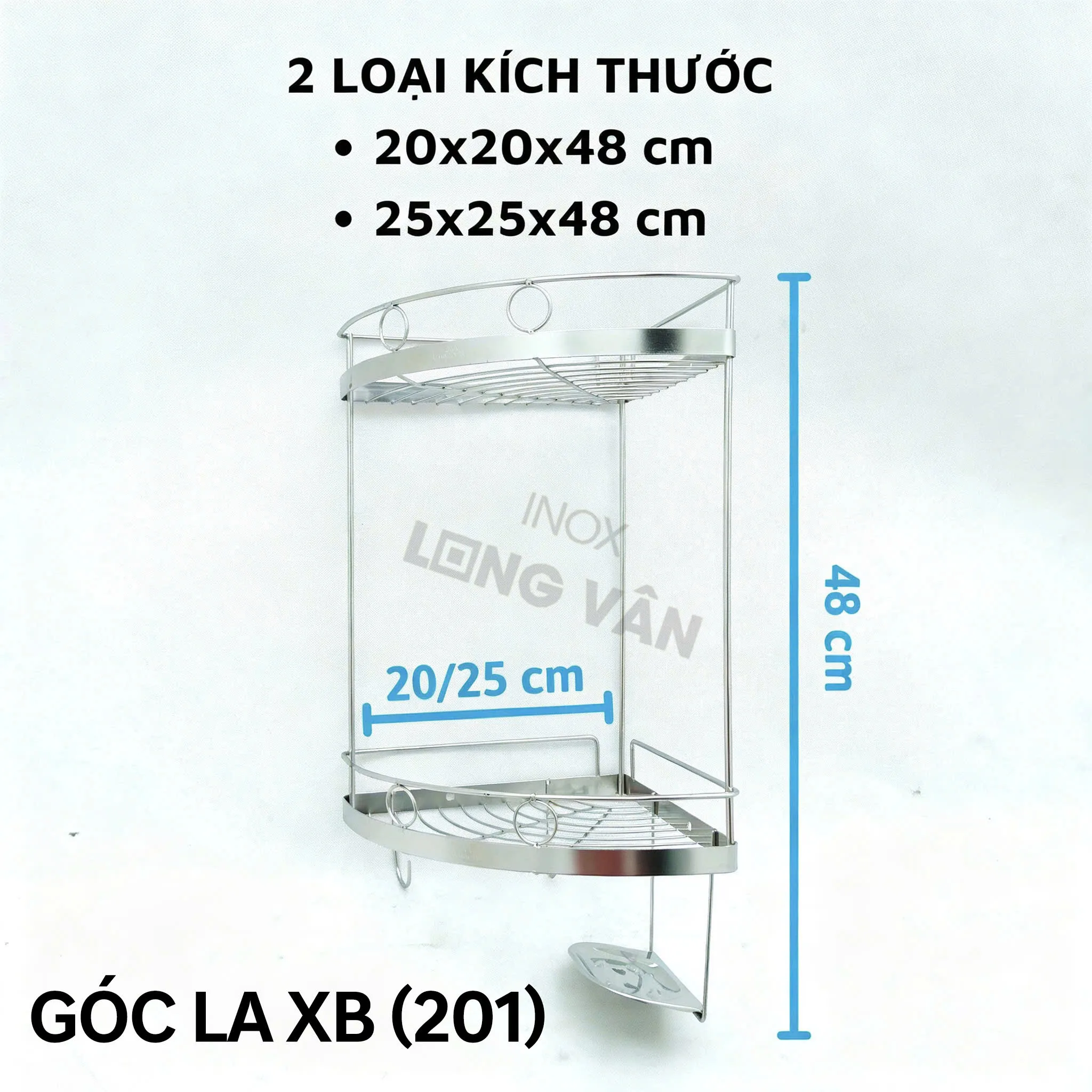 Kệ treo góc có khay đựng xà phòng (2 kích thước)