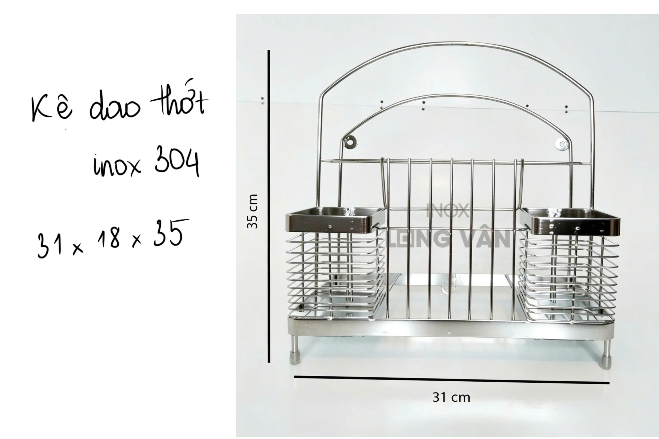 Kệ Dao Thớt INOX 304 Đa Năng (31x18x35cm)