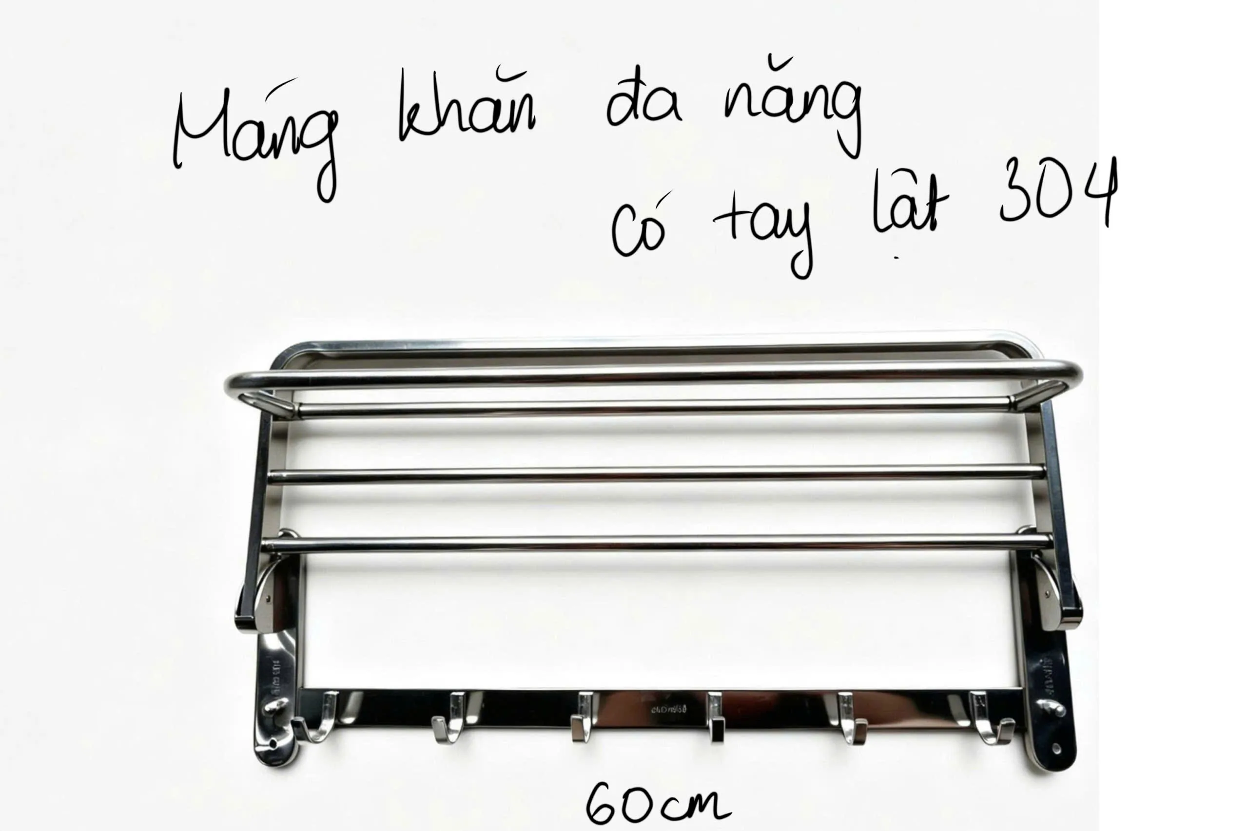 Máng Khăn Đa Năng Có Tay Lật 60cm